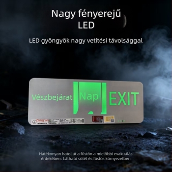 LED tűzvédelmi kijárat jelzőfény, rozsdamentes acélból készült, 36V