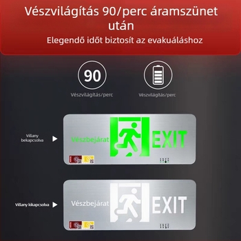 LED tűzvédelmi kijárat jelzőfény, rozsdamentes acélból készült, 36V