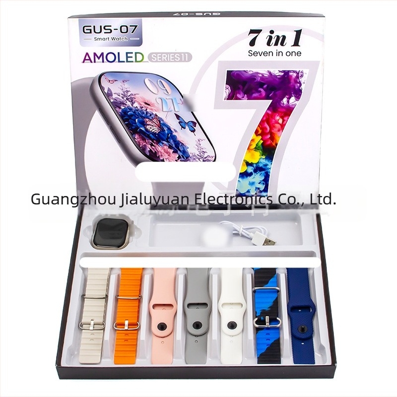 GUS-07 Okosóra 7-in-1 készlet: sport, lépésszámláló, alvásfigyelés, Bluetooth, hosszú akkumulátor-üzemidő, Sorozat 11