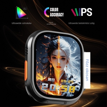 Xiaosumi Yu9 ujjlenyomat-azonosítóval ellátott okosóra, DDR4, 8601C modell, Android SU9A, 2,06 hüvelykes AMOLED kijelző