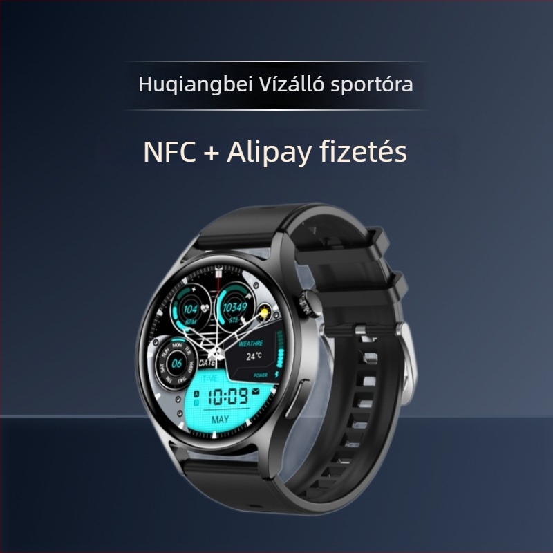 W10 okosóra, Bluetoothos vízálló sportóra NFC offline fizetéssel, 1,52 hüvelykes HD TFT kijelző