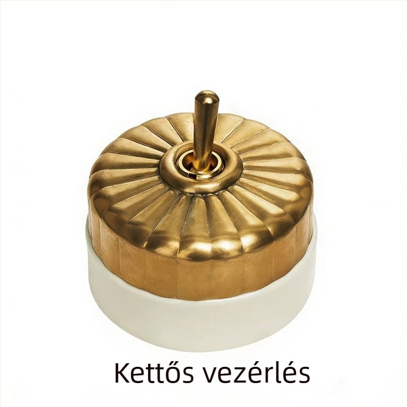 Kerámia retro kézi kapcsoló, felületszerelésű, kör alakú, egypólusú/kétspólusú vezérlés