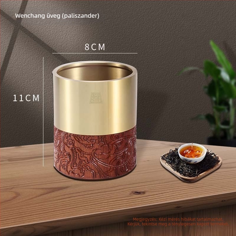 Sárgaréz hat úriember teáskészlet Gongfu tea ceremóniához – teakiegészítők
