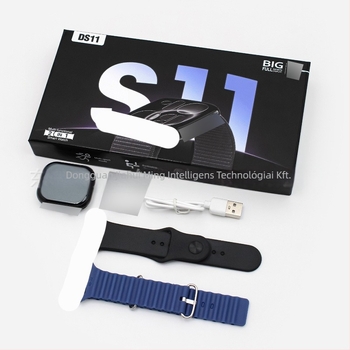 DS11 okosóra Bluetooth-hívásokkal, sportos pulzusmérés, dupla szíj készlet