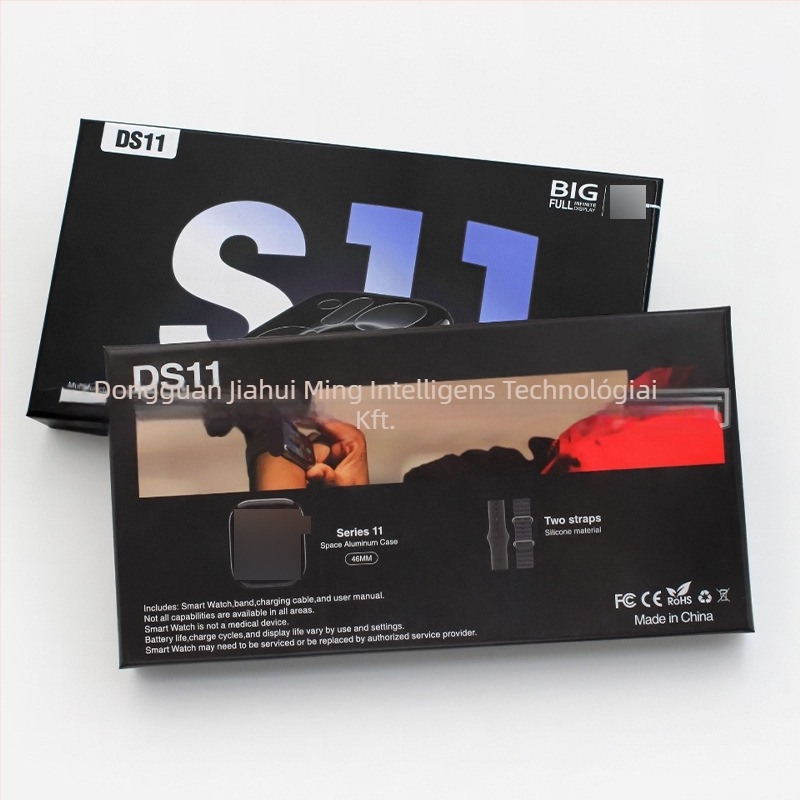DS11 okosóra Bluetooth-hívásokkal, sportos pulzusmérés, dupla szíj készlet