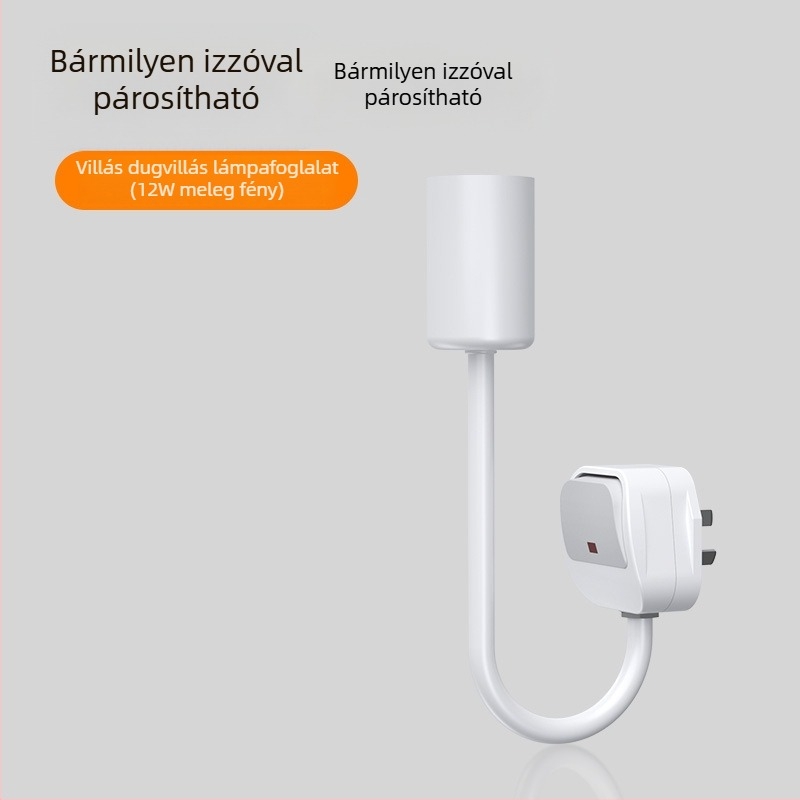 LED éjjeli lámpa az ágy melletti, dugaszolható, hálószobába való, energiatakarékos, ultra fényes, kapcsolóval