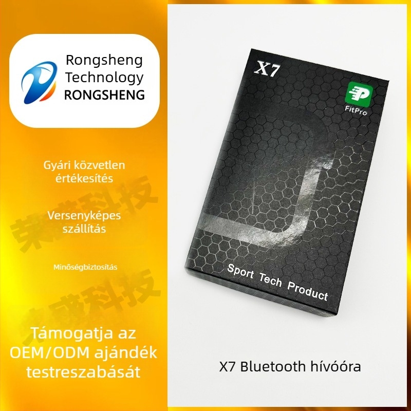 X7 okosóra sportos lépésszámlálóval, Bluetooth-hívásokkal és többfunkciós értesítésekkel