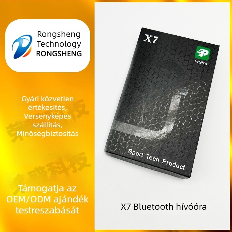 X7 okosóra sportos lépésszámlálóval, Bluetooth-hívásokkal és többfunkciós értesítésekkel