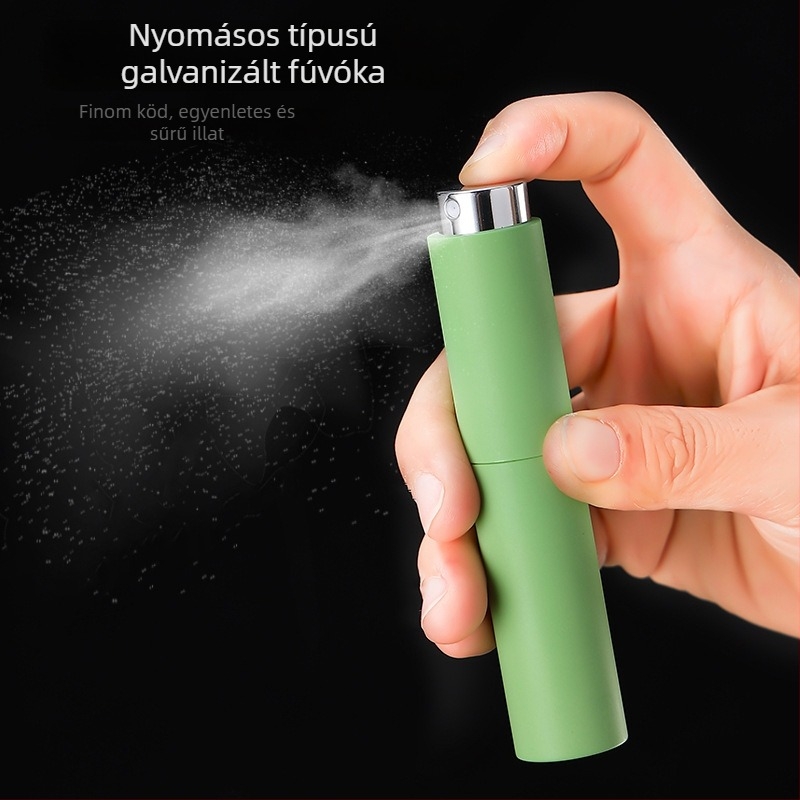 10 ml hordozható parfüm újratöltő palack forgó, kinyújtható szórófejjel – üres üveg