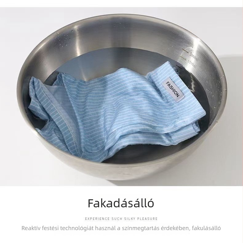 Férfi pamut boxeralsó, lélegző, csíkos mintázatú, középmagas derék, vékony fazon
