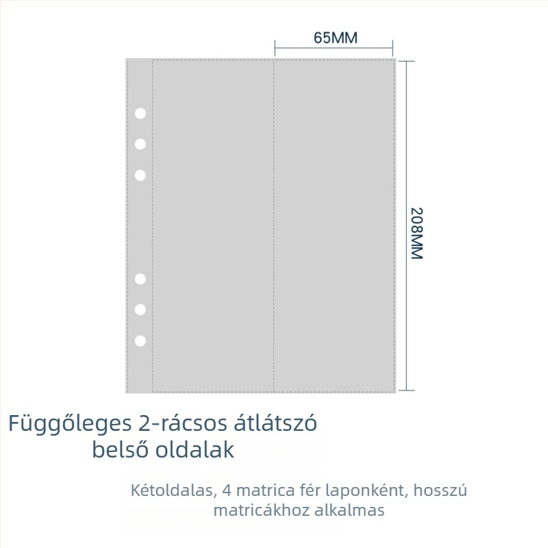 A5 koreai stílusú 6 lyukas merevfedelű mappa 3×5 hüvelykes fotókhoz és sztárkártyákhoz