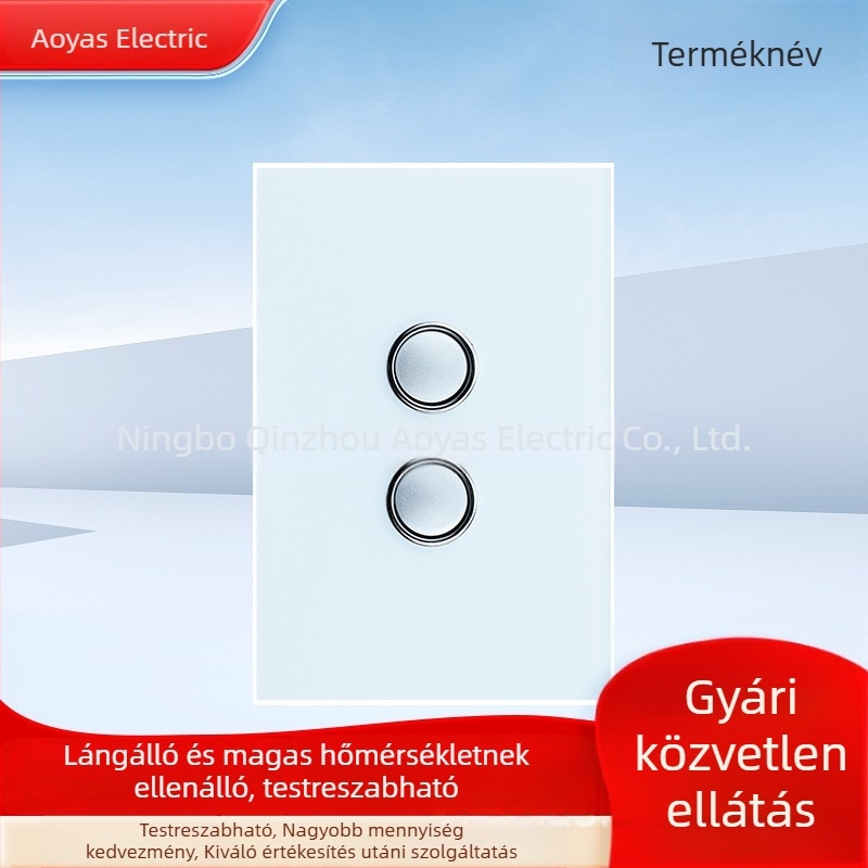 Üvegfal kapcsolópanel, Ausztrál SAA tanúsítvánnyal, 220-250V