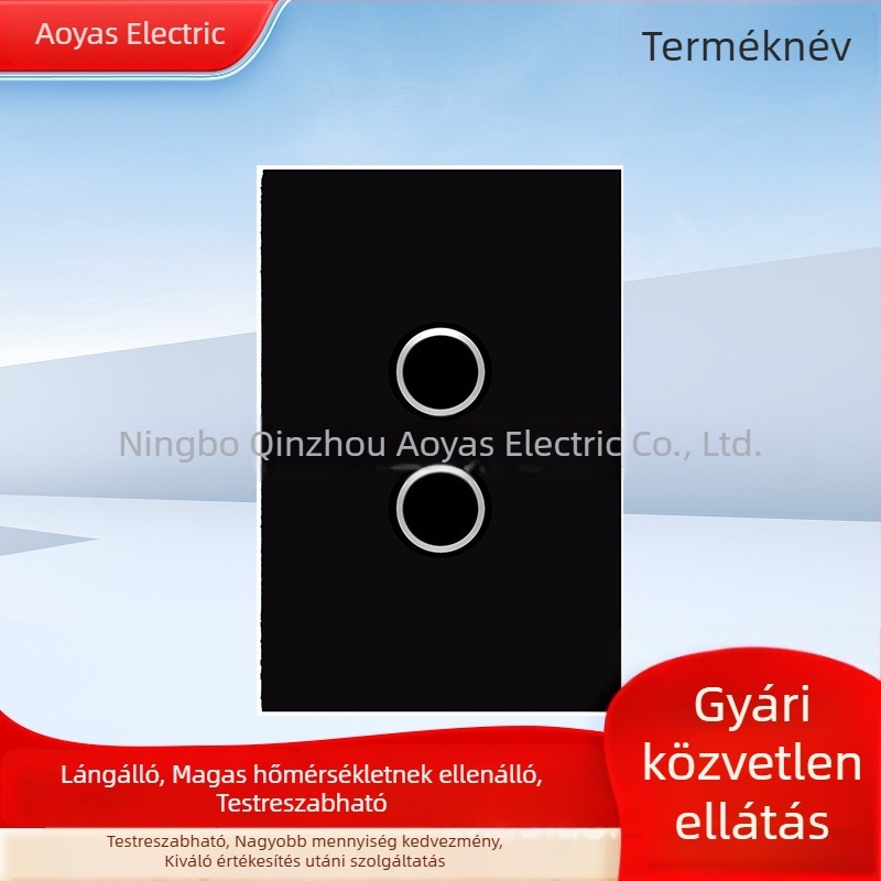 Üvegfal kapcsolópanel, Ausztrál SAA tanúsítvánnyal, 220-250V