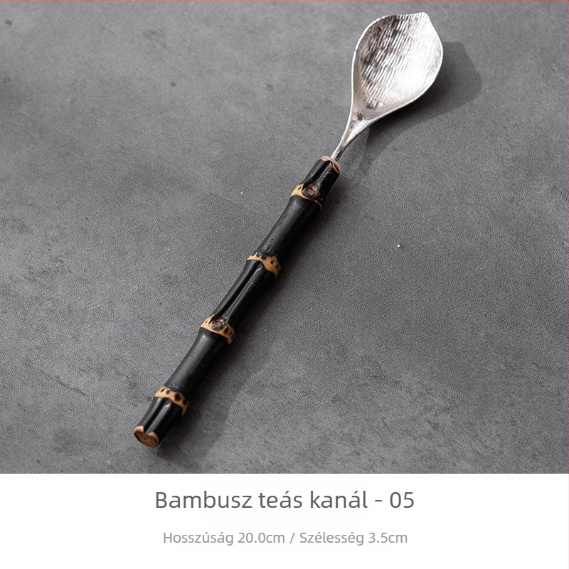 Antik stílusú lilás bambusz tea ceremónia kiegészítők – bambusz teáskanál, teáskanál, bambusz ostor, teáskanál, Hat nemesúr