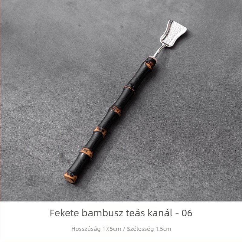 Antik stílusú lilás bambusz tea ceremónia kiegészítők – bambusz teáskanál, teáskanál, bambusz ostor, teáskanál, Hat nemesúr