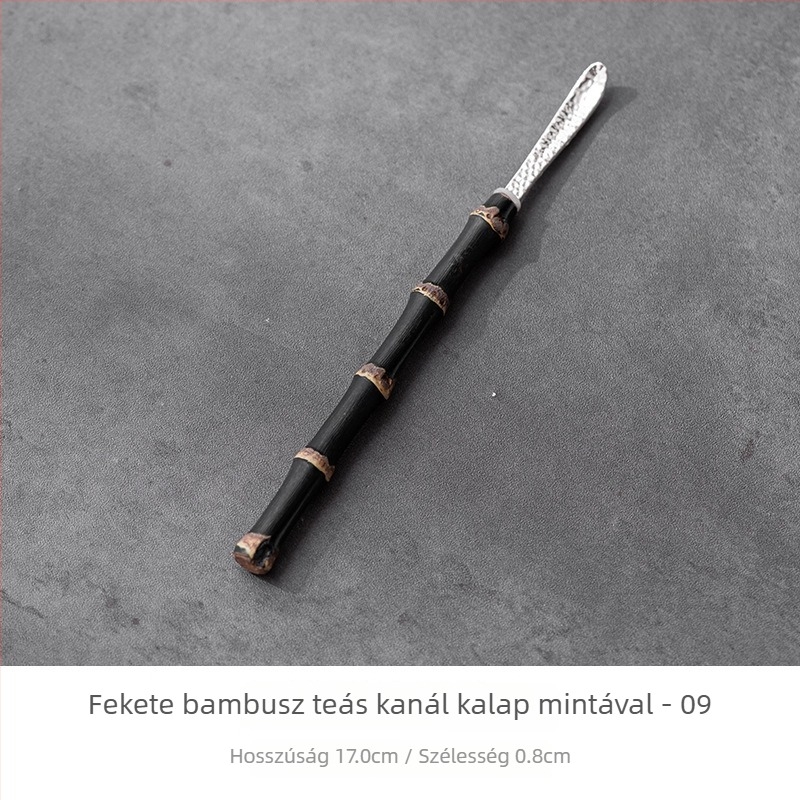 Antik stílusú lilás bambusz tea ceremónia kiegészítők – bambusz teáskanál, teáskanál, bambusz ostor, teáskanál, Hat nemesúr