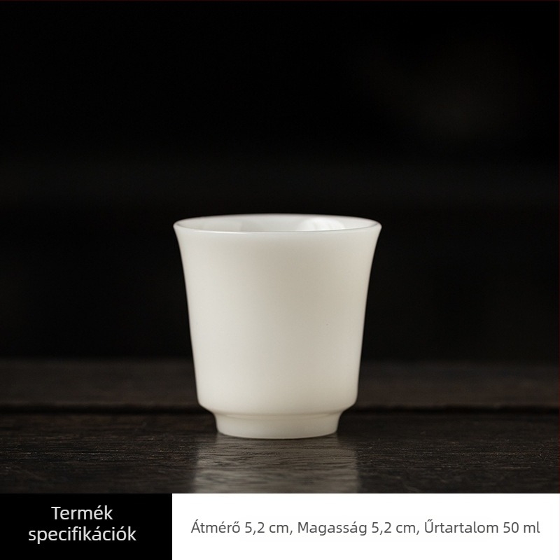 Fehér porcelán teás pohár, jég típusú mázzal, egyéni pohár gongfu teához, otthoni használatra