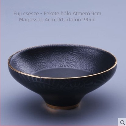 Gongfu teásmester pohár – nagy kerámia teáscsésze arany díszítéssel