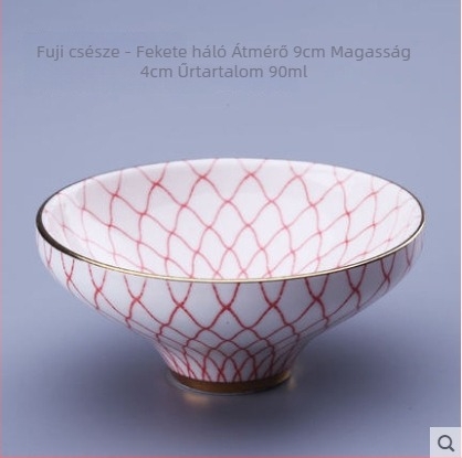 Gongfu teásmester pohár – nagy kerámia teáscsésze arany díszítéssel