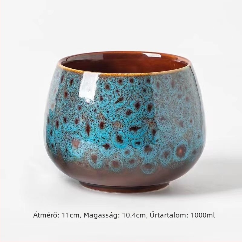 Kerámiából készült tealevél-maradék edény a tea mosásához – retro stílus