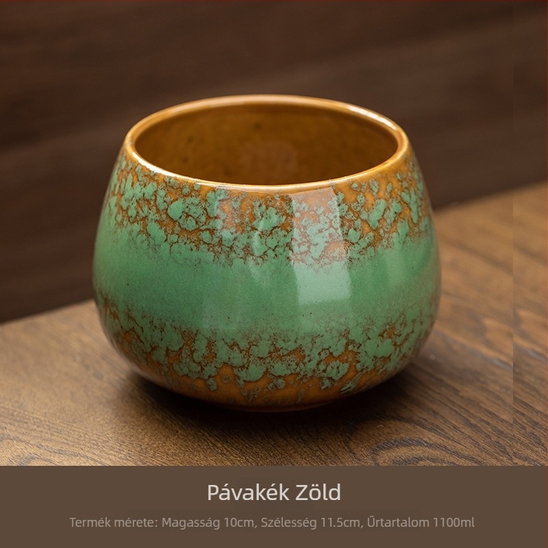 Kerámiából készült tealevél-maradék edény a tea mosásához – retro stílus