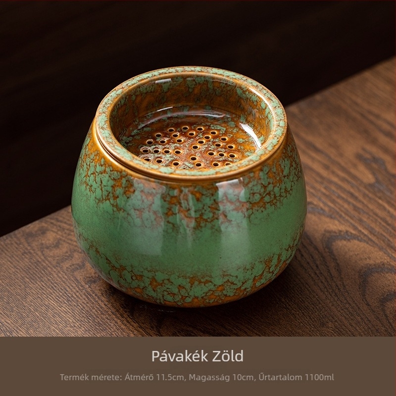 Kerámiából készült tealevél-maradék edény a tea mosásához – retro stílus