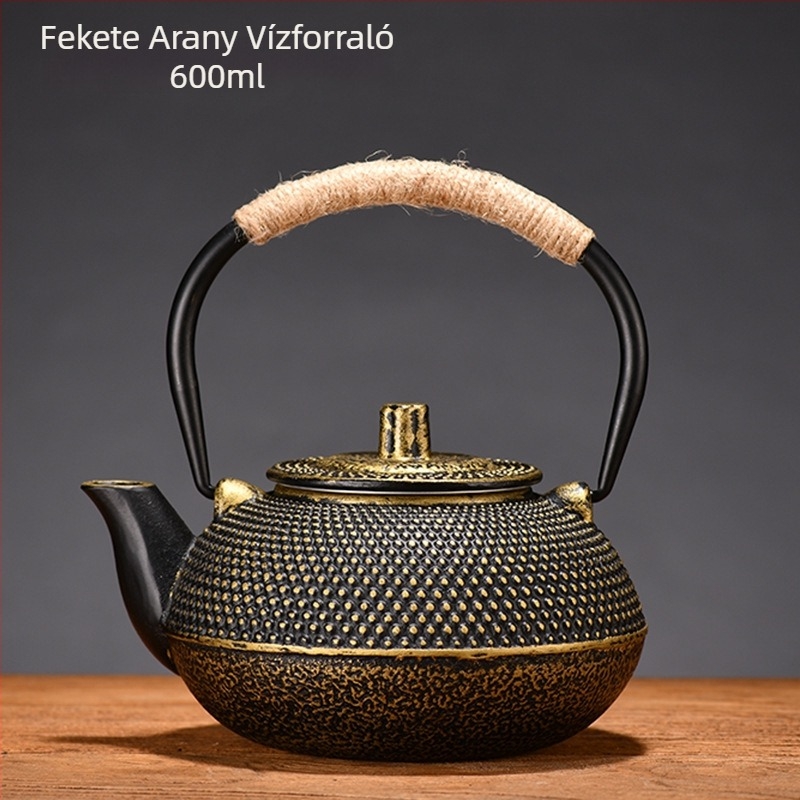 Öntöttvas teáskészlet tűzhelyre, Kung-Fu teáskészlet