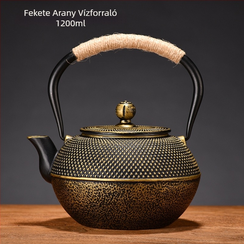 Öntöttvas teáskészlet tűzhelyre, Kung-Fu teáskészlet