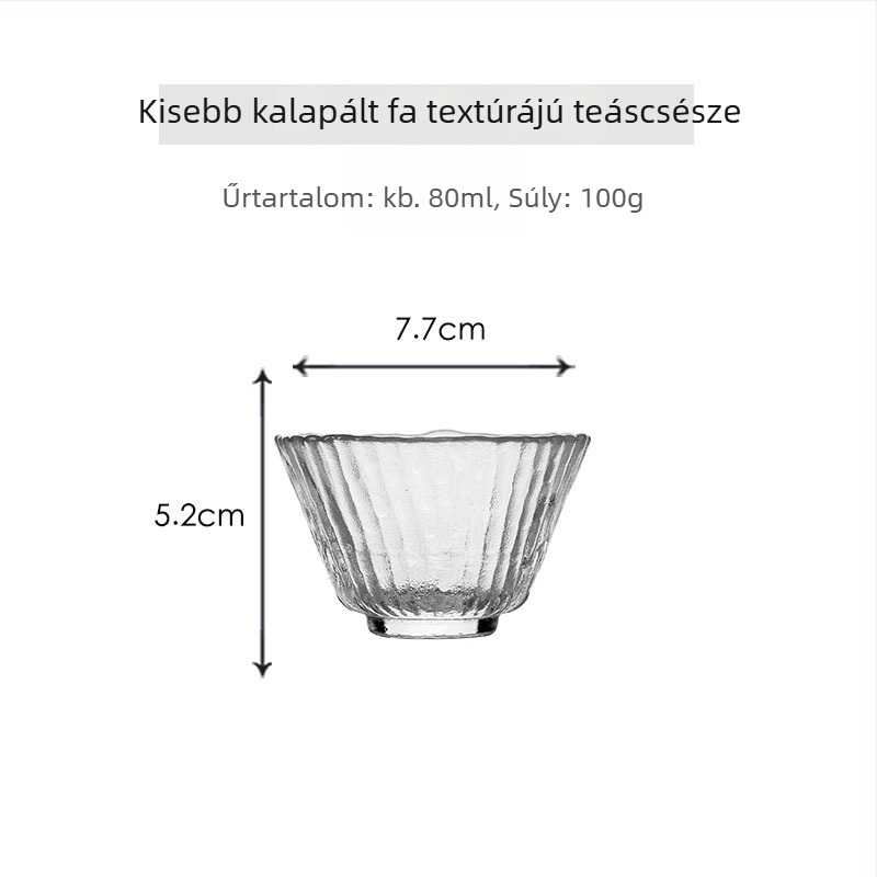 Japán stílusú kristály teáscsésze aranyozással, otthoni használatra – egyedi Gongfu teáscsésze
