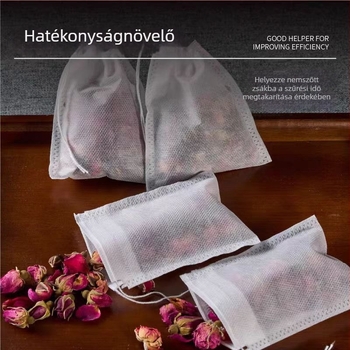 Egyszer használatos, nem szövött tea filterzsák, élelmiszer-biztonsági minőségű, teához, levesekhez és kínai gyógynövény-dekokciókhoz.