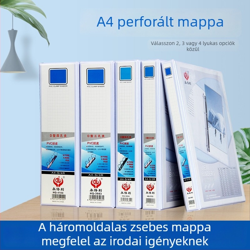 Ever Gain A4-es mappa PVC háromoldalas betétekkel és fedéllel