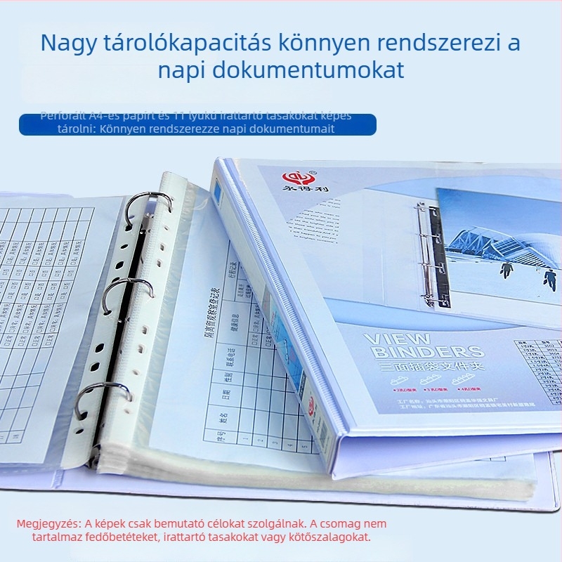 Ever Gain A4-es mappa PVC háromoldalas betétekkel és fedéllel