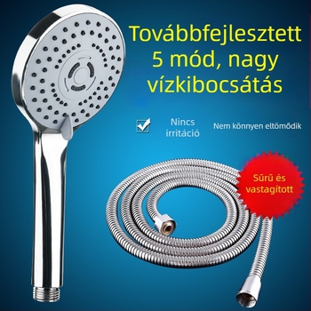 Otthoni használatra nyomásnövelt zuhanyfej készlet – esőzuhany, ABS anyag, menetes szerelés