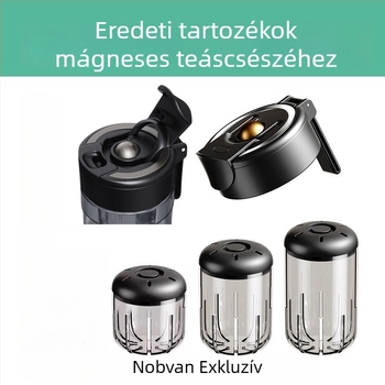 Nobvan mágneses csésze: mágneses teás kamra, fedél és pohártest