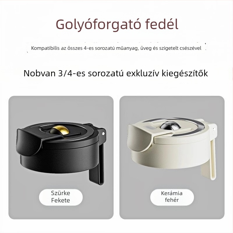 Nobvan mágneses csésze: mágneses teás kamra, fedél és pohártest