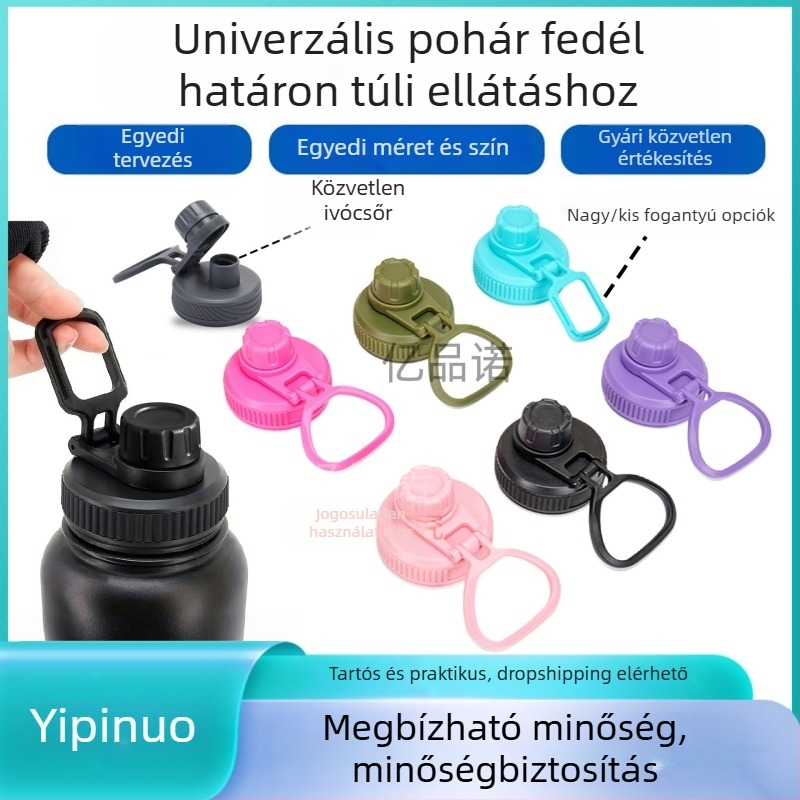 Műanyag fedéllel ellátott termoszos pohár, univerzális átmérő, egy- vagy háromujjú fedél, szivárgásmentes