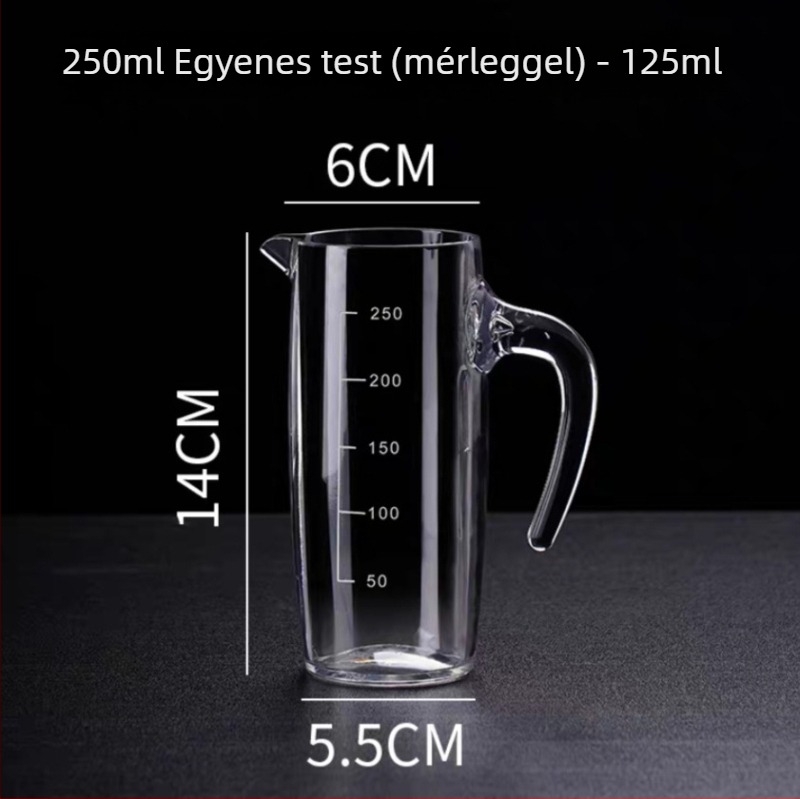 PC akril borkiöntő adagoló, törésbiztos műanyag decanter mérőskálával