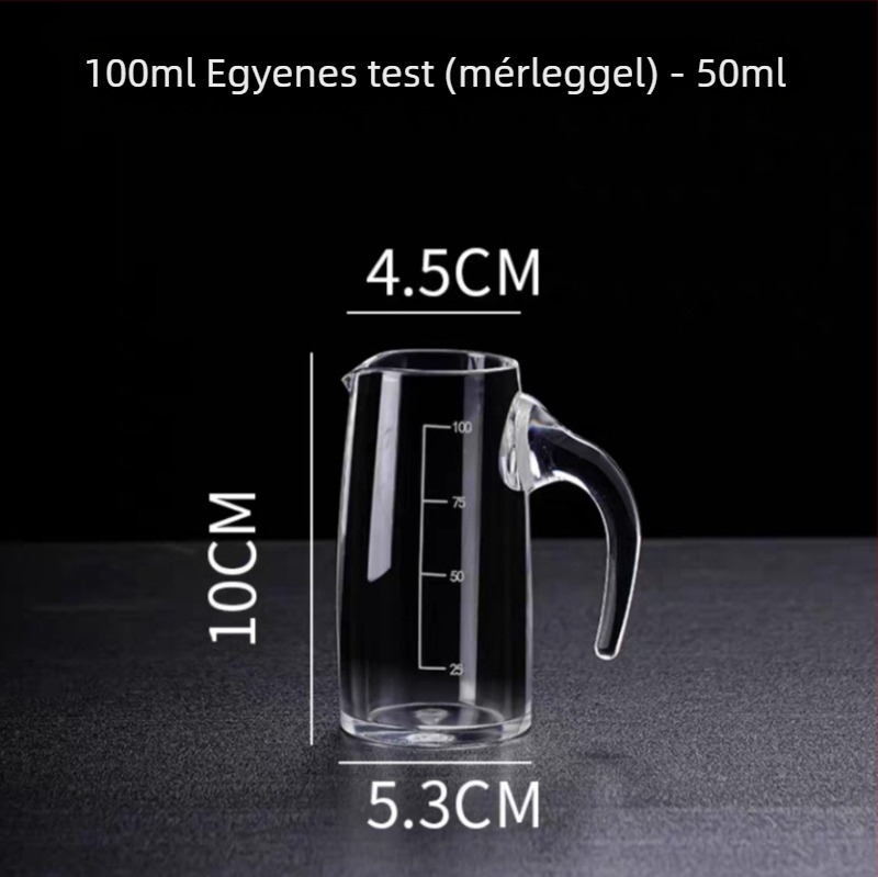 PC akril borkiöntő adagoló, törésbiztos műanyag decanter mérőskálával