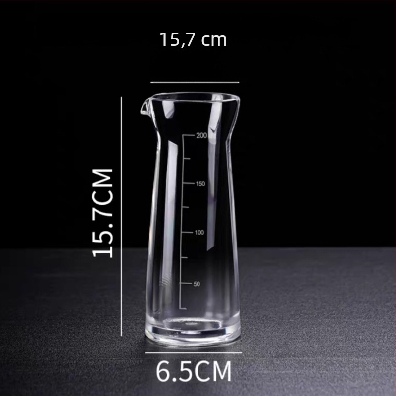 PC akril borkiöntő adagoló, törésbiztos műanyag decanter mérőskálával
