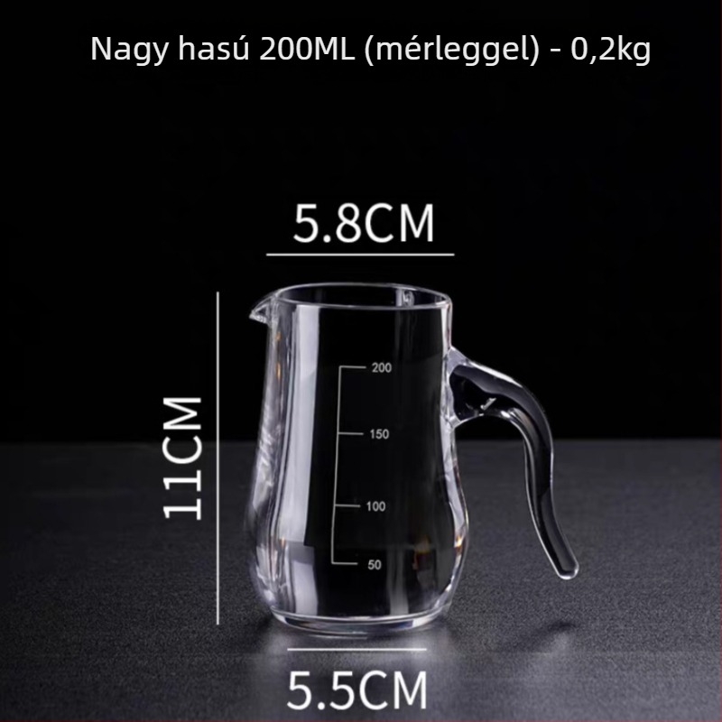 PC akril borkiöntő adagoló, törésbiztos műanyag decanter mérőskálával
