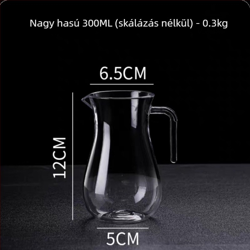 PC akril borkiöntő adagoló, törésbiztos műanyag decanter mérőskálával