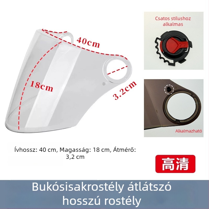 Sisaküveg elektromos járművekhez, átlátszó, HD színes, UV-védelem, szélálló, univerzális