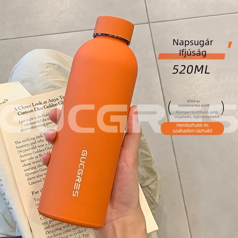 304 rozsdamentes acélból készült hőszigetelt pohár, nagy kapacitású sportos üdítő, hordozható, minimalist dizájn