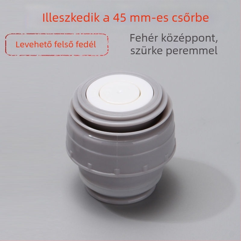 Hőszigetelt pohárfedél belső dugóval és külső fedéllel, szivárgásmentes