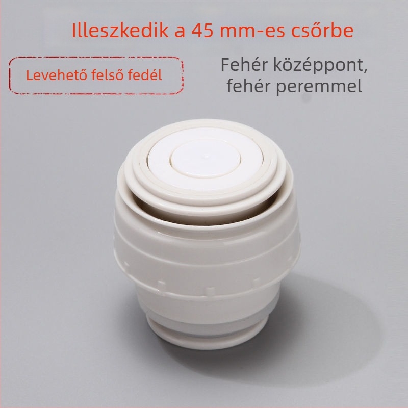 Hőszigetelt pohárfedél belső dugóval és külső fedéllel, szivárgásmentes