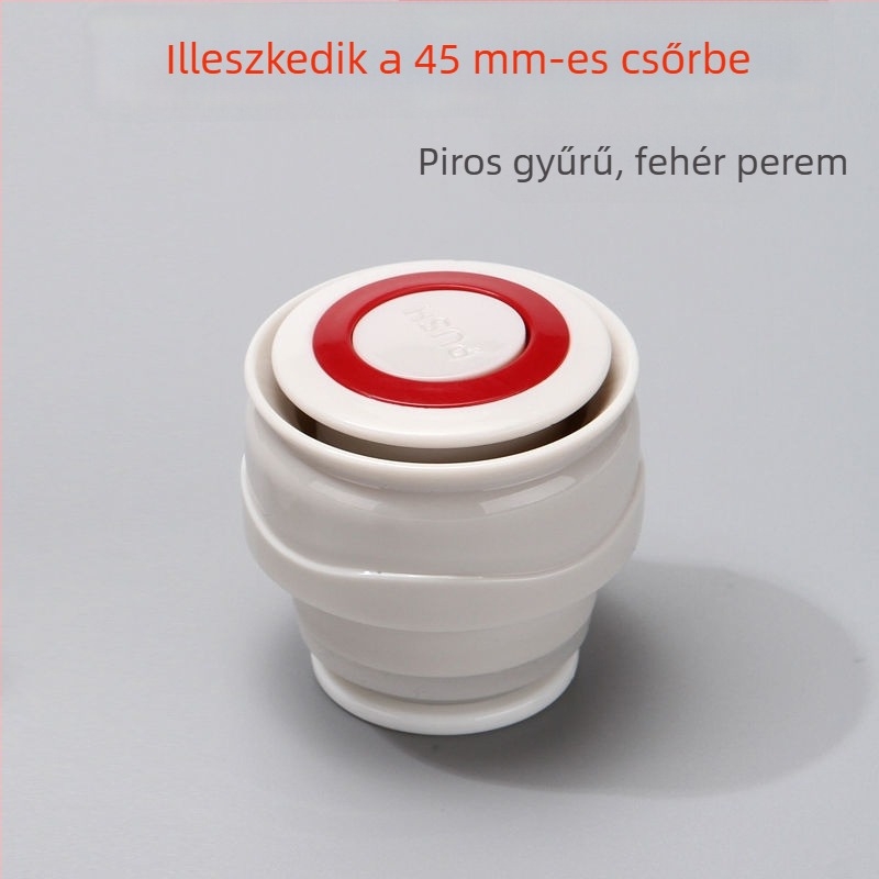 Hőszigetelt pohárfedél belső dugóval és külső fedéllel, szivárgásmentes