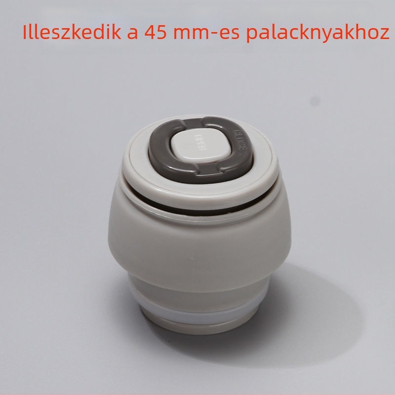 Hőszigetelt pohárfedél belső dugóval és külső fedéllel, szivárgásmentes