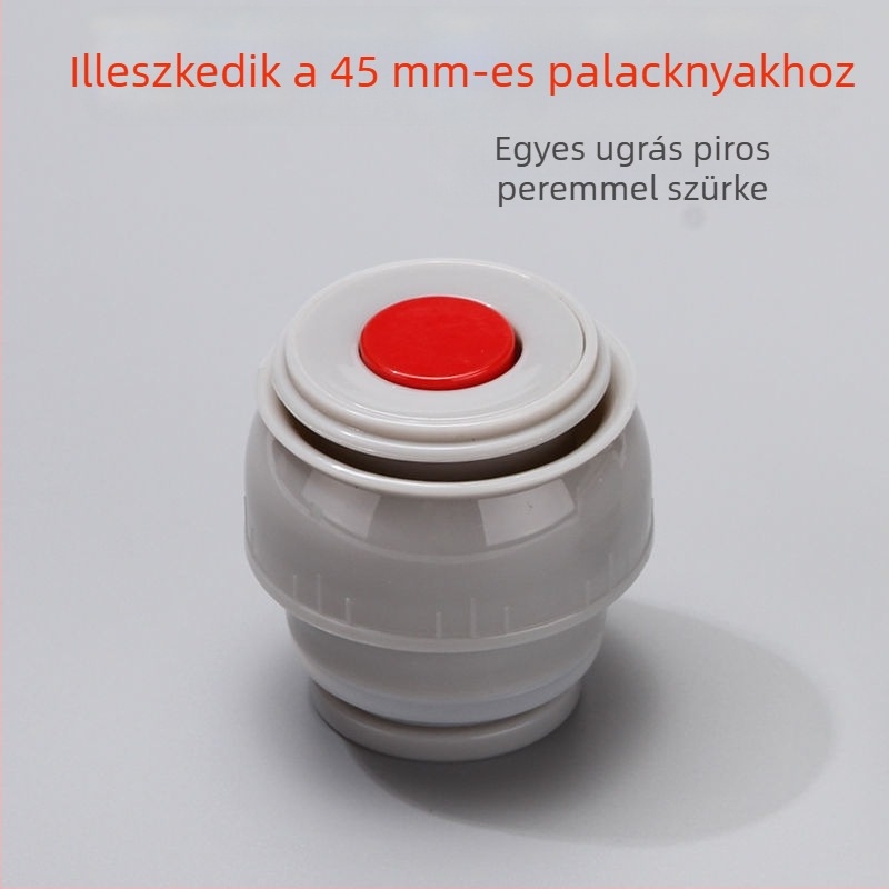 Hőszigetelt pohárfedél belső dugóval és külső fedéllel, szivárgásmentes