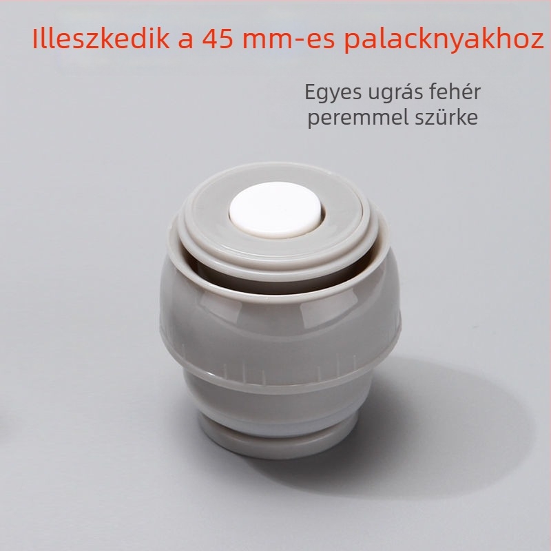 Hőszigetelt pohárfedél belső dugóval és külső fedéllel, szivárgásmentes