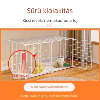 Beltéri kétszintes macskatanya tág belső térrel macskáknak és kistestű kutyáknak